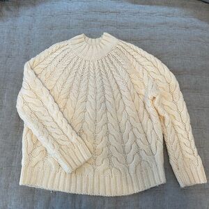 Sezane wool cable knit sweater size S